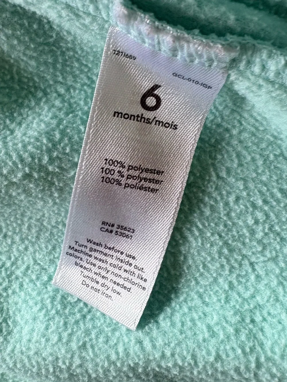 Carter's Light Aqua Hooded Double-Breasted Pea Coat
